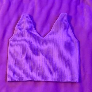 Women's Ribbed V-Neck Top - White